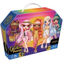 Dėlionė Trefl Rainbow High Glitter Dolls 53020, 27.5 cm x 41 cm, 70 vnt., įvairių spalvų