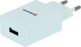 Telefono įkroviklis Swissten Travel Charger, USB, 100 cm, balta sp., 5 W