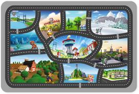 Kilimas Nickelodeon Paw Patrol Travels, įvairių spalvų, 150 cm x 100 cm