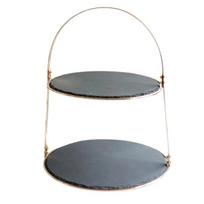 Serviravimo padėklas Kitchencraft KKART2TSERVC, 29.5 cm x 30 cm, Aukso sp./Juoda sp.