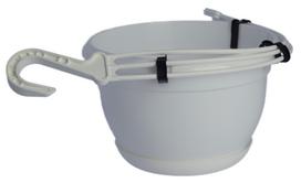 Pakabinamas gėlių vazonas Form Plastic Malta 2502, plastikinis, Ø 21 cm, balta sp.