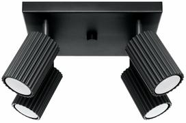 Šviestuvas lubų Sollux Karbon 4, GU10, 4 x 10 W, juoda sp.