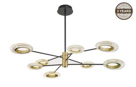 Šviestuvas kabinamas Domoletti Crystal A2333-8, LED, 3000 °K, 8 x 7.5 W, juoda sp.