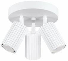 Šviestuvas lubų Sollux Karbon 3P, GU10, 3 x 10 W, balta sp.