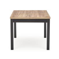 Stalas išskleidžiamas Tiago Square, ąžuolo sp./juoda sp., 90 - 125 cm x 90 cm x 77 cm