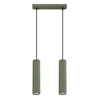 Šviestuvas lubų Sollux Karbon, GU10, 2 x 10 W, alyvuogių žalia sp., 6.5 x 30 cm