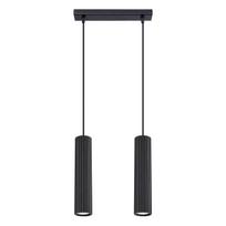 Šviestuvas lubų Sollux Karbon, GU10, 2 x 10 W, juoda sp., 6.5 x 30 cm