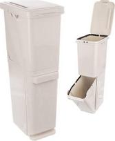 Rūšiavimo šiukšliadėžė Orion 731324, 2 x 17,5 l l, balta sp.