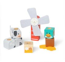 Medinės kaladėlės Melissa & Doug Blockables, įvairių spalvų, 16 vnt.