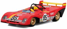 Žaislinis lenktyninis automobilis Bburago Ferrari 312 P 1972 18-36302, 1:43, raudona sp.