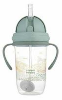 Gertuvė su silikoniniu šiaudeliu Canpol Babies Non-Spill Mountains, 270 ml, 6+ mėn., plastikas, žalia sp.