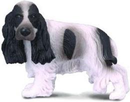 Žaislinė figūrėlė Collecta English Cocker Spaniel 88070, 5 cm, balta sp./juoda sp.