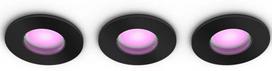 Išmanusis šviestuvas įleidžiamas Philips Hue Xamento, GU10, 2000 - 6500 °K, 3 x 5.7 W, juoda sp.