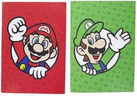 Užrašų knygelė Pyramid International Super Mario Set of 2 Notebooks, raudona sp./žalia sp., 2 vnt.