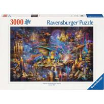 Dėlionė Ravensburger Dragon Library, 80 cm x 121 cm, 3000 vnt., įvairių spalvų