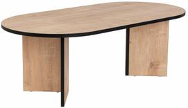 Kavos staliukas Nordure Sable, juoda sp./rusva sp., 60 cm x 119 cm x 40 cm