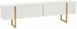 TV staliukas Nordure Serenity, aukso sp./balta sp., 180 cm x 29.5 cm x 50 cm