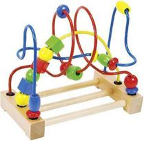 Lavinimo žaislas Goki Wooden Beads, 18 cm, įvairių spalvų