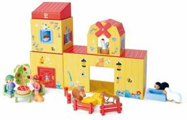 Figūrėlių rinkinys, su priedais, ferma Hape E3438A, 27 vnt., įvairių spalvų