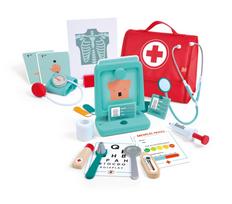 Žaislinis daktaro rinkinys, - Hape Little Doctors E3228A, įvairių spalvų