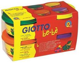 Plastilinas Giotto BeBe 464903, geltona sp./žalia sp./oranžinė sp., 400 g