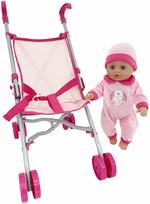 Lėlė - kūdikis su priedais Bambolina BD1885, 36 cm, rožinė sp.