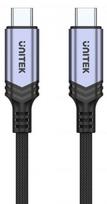 Kabelis Unitek C14110GY-2M USB Type-C, USB Type C, 2 m, sidabro sp./juoda sp.