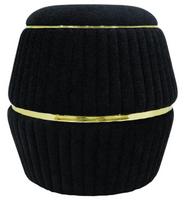 Pufas Kayoom Doric 235 AP75C-BLK, aukso sp./juoda sp., 51.5 cm x 51.5 cm x 53 cm