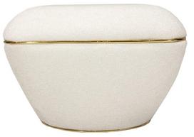 Pufas Kayoom Contessa 135, aukso sp./balta sp., 60 cm x 60 cm x 42.5 cm