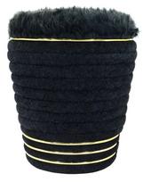 Pufas Kayoom Doric 335 76SMS-BLK, aukso sp./juoda sp., 42 cm x 42 cm x 50 cm