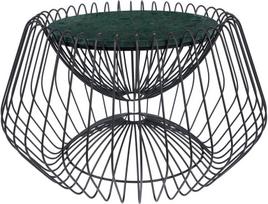 Kavos staliukas Kayoom Malibu 325, juoda sp./žalia sp., 60 cm x 60 cm x 35 cm