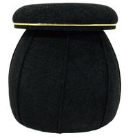 Pufas Kayoom Corin 135 QHDTF-BLK, aukso sp./juoda sp., 51.5 cm x 51.5 cm x 55 cm