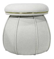 Pufas Kayoom Corin 135 QHDTF-WHT, aukso sp./balta sp., 51.5 cm x 51.5 cm x 55 cm