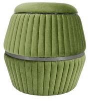 Pufas Kayoom Doric 225 4G3KU-GRN, žalia sp./grafito sp., 51.5 cm x 51.5 cm x 53 cm