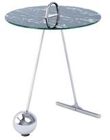 Kavos staliukas Kayoom Pendulum 525, sidabro sp./juoda sp., 46 cm x 46 cm x 60 cm