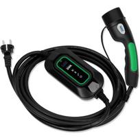 Elektromobilių įkrovimo laidas Wave, type 2, 5 m, 3.7 kW, juoda sp./žalia sp.