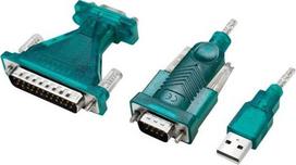 Kabelis Logilink USB - DB9/DB25 USB, DB9/DB25, 1.3 m, žalia sp.