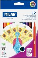 Flomasteriai Milan 409867, vienpusiai, 12 vnt.