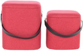 Pufas Kayoom Arabella 225, juoda sp./raudona sp., 38 cm x 35.5 cm x 44 cm