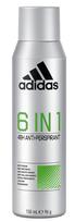 Vyriškas dezodorantas Adidas 6 in 1 Anti-perspirant, 150 ml