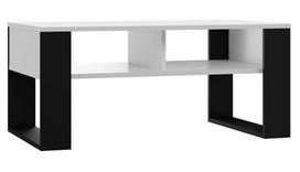 Kavos staliukas Modern 2P, balta sp./juoda sp., 90 cm x 58 cm x 50 cm