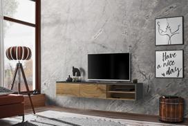 TV staliukas ASM Dallas RTV Dallas, antracito sp./ąžuolo sp., 180 cm x 30 cm x 40 cm