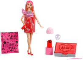 Lėlė su priedais Mattel Barbie Party Unboxed Glam JFY68, 29 cm, raudona sp.