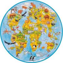 Medinė dėlionė Goki World, 45 cm x 45 cm, 49 vnt.