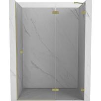 Dušo durys Mexen Lunar 834-140-000-55-00-P, 140 cm x 200 cm, brushed gold sp./grūdintas