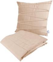 Pledo ir pagalvės komplektas Kenda Sand Paulina 125 QZP6R-CHP, kreminė sp., 130 cm x 170 cm