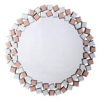 Veidrodis Kayoom Mosaic, kabinamas, 80 cm x 80 cm, sidabro sp./rožinė sp.