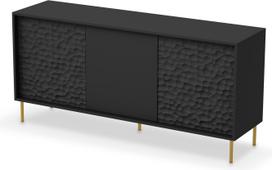 Komoda Bullet KM-1, aukso sp./juoda sp., 73 cm x 41 cm x 155 cm