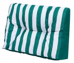 Lauko baldų pagalvė Hobbygarden Leo Short Back LEKZZP12, balta sp./žalia sp., 40 x 60 cm