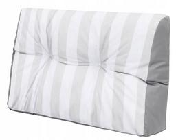 Lauko baldų pagalvė Hobbygarden Leo Short Back LEKPJP6, balta sp./šviesiai pilka sp., 40 x 60 cm